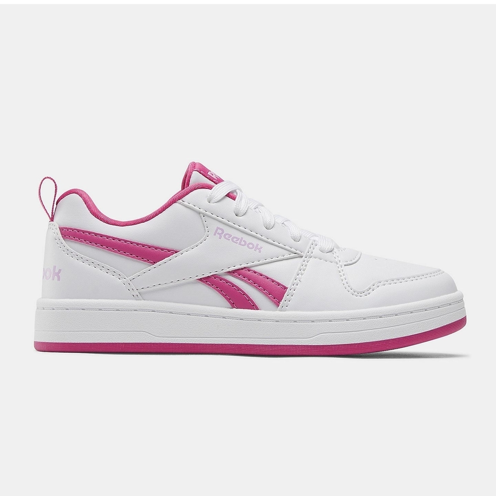 Reebok Pink & White Low-Top Sneakers